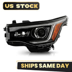 LED DRL Black Housing Halogen Headlight Left for GMC Acadia (2017–2019)