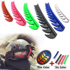 Rubber Helmet Mohawk Spikes for Dirtbike + 3M Reflective Strip