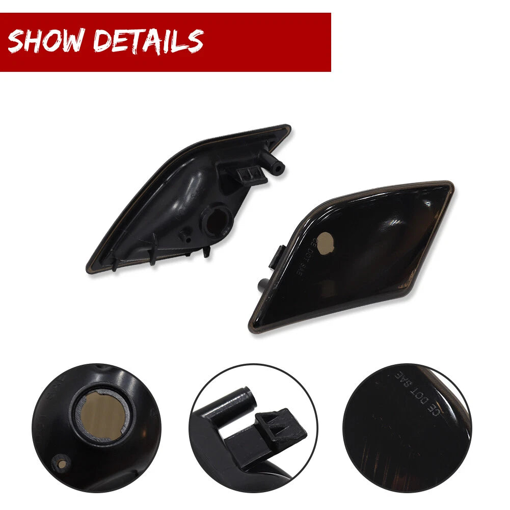 Smoked Front Side Marker Housings for Mercedes W204 C-Class (2008–2011)