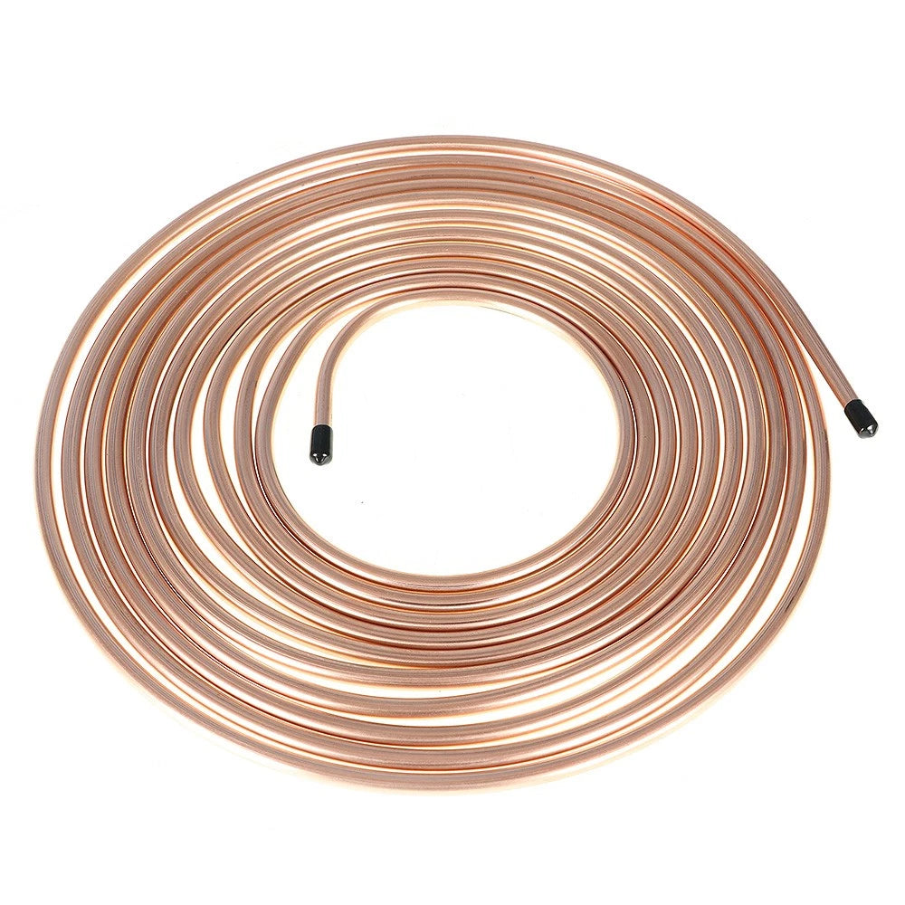 25 ft Copper Coated Brake Fuel & Trans Line Tubing for Universal 5/16"