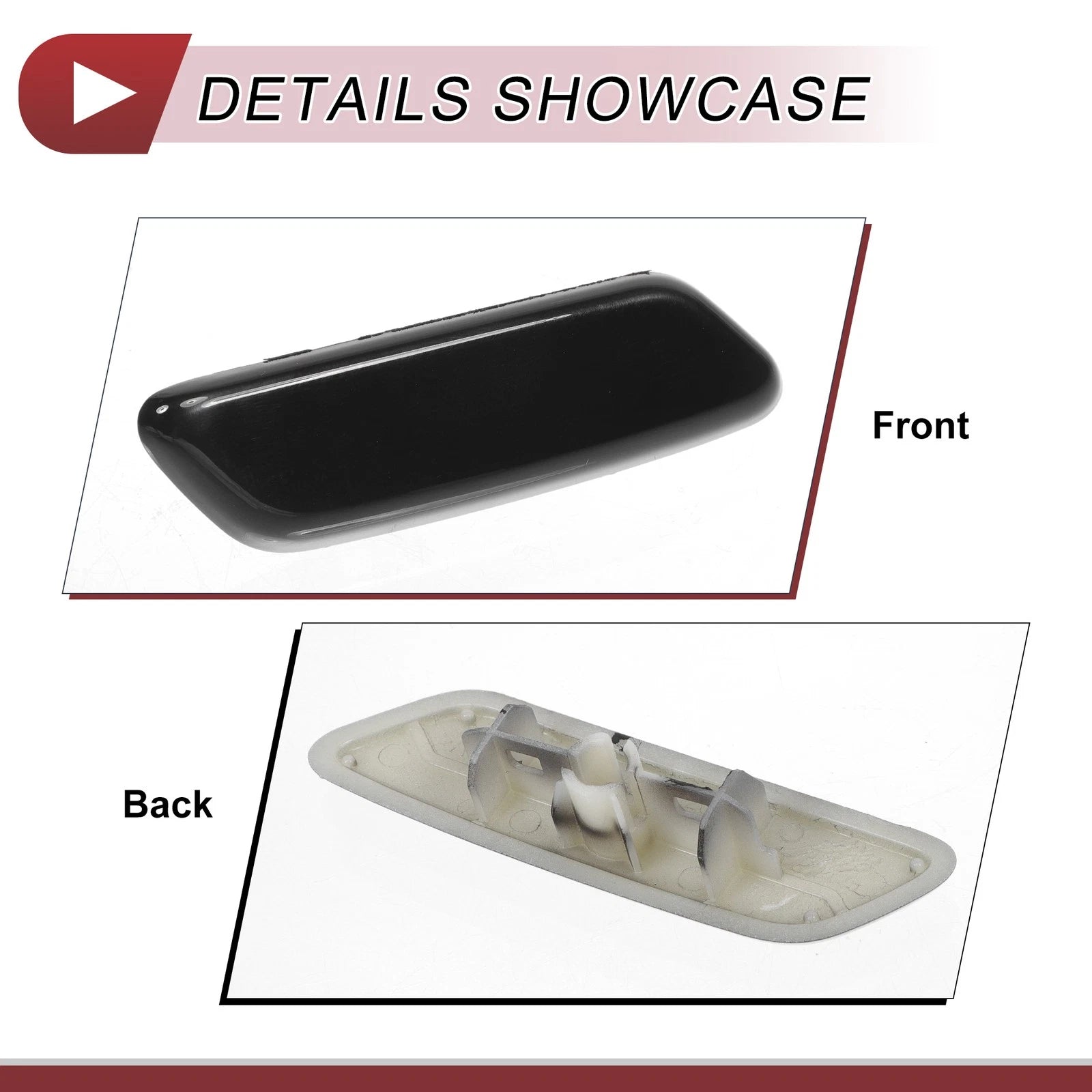 Front Right Washer Nozzle Cover Cap for Lexus IS250 (2009–2010) 1 Pcs Black