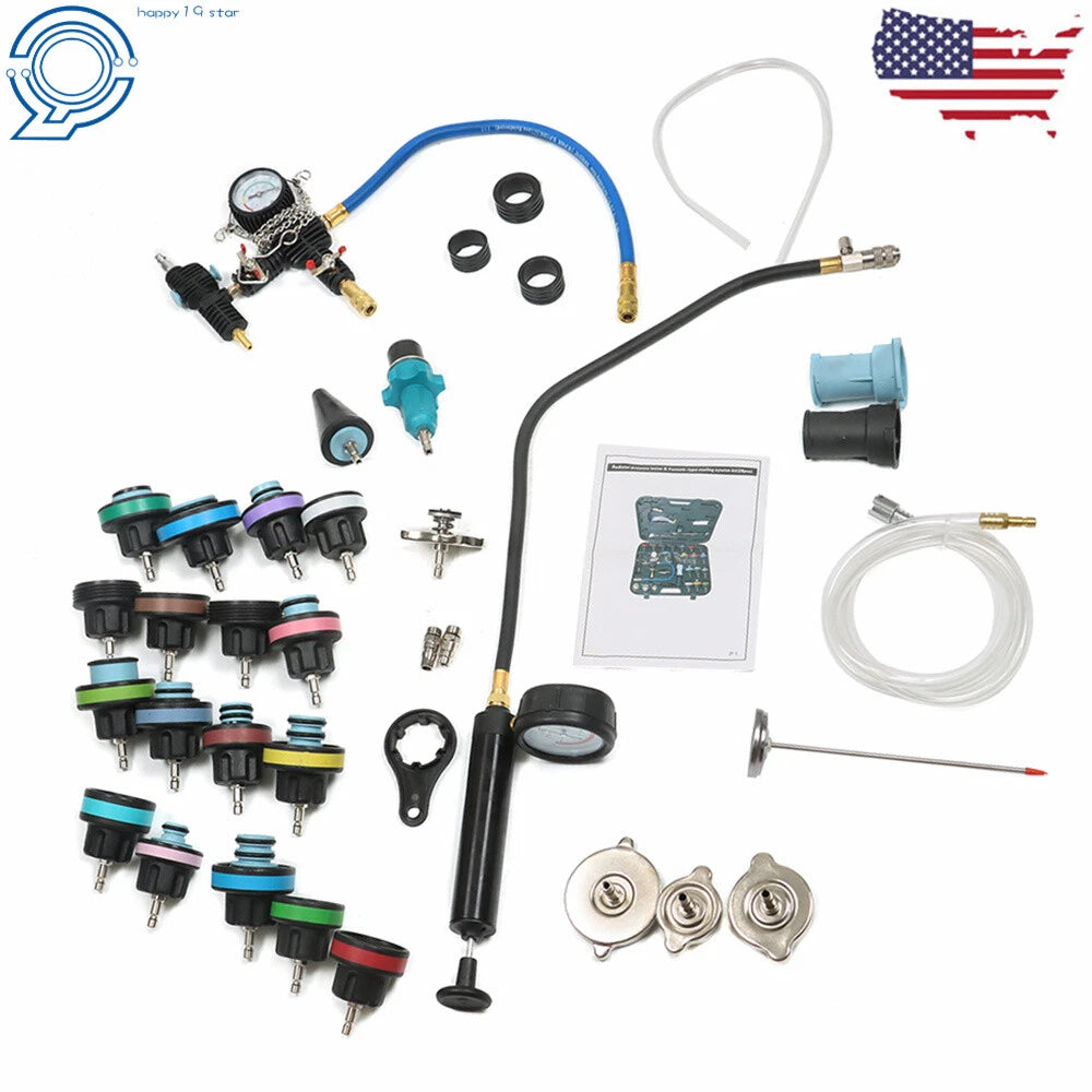 33 PCS Radiator Pressure Tester Kit for Cooling System Tool Set