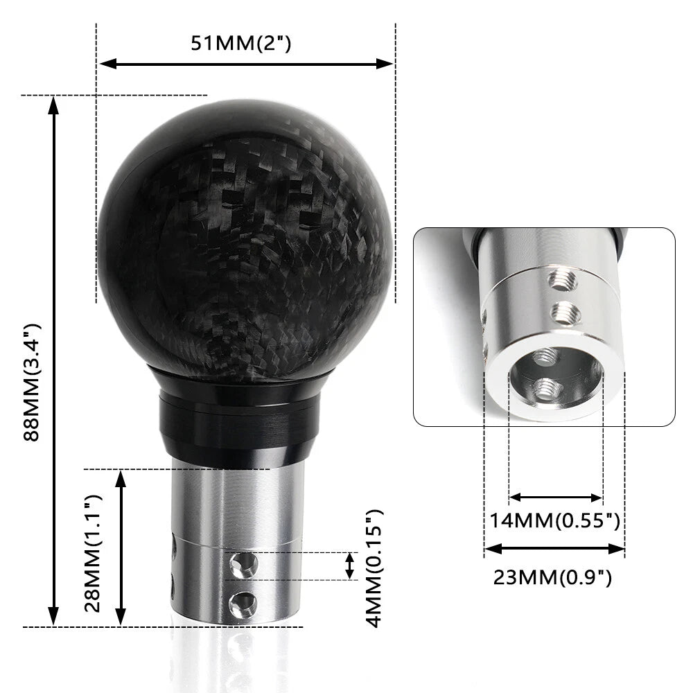 Universal Gear Shift Knob with Button for Automatic Manual Cars