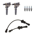 Set of 2 Ignition Coil Wires & 4 Iridium Spark Plugs for Optima Sonata