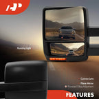 Power Mirrors Pair for Ford F-150 (2011-2012) Manual Folding Heated