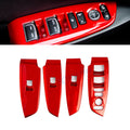 Red Interior Window Switch Button Decor Moulding Cover for Honda Accord (2018–2022)