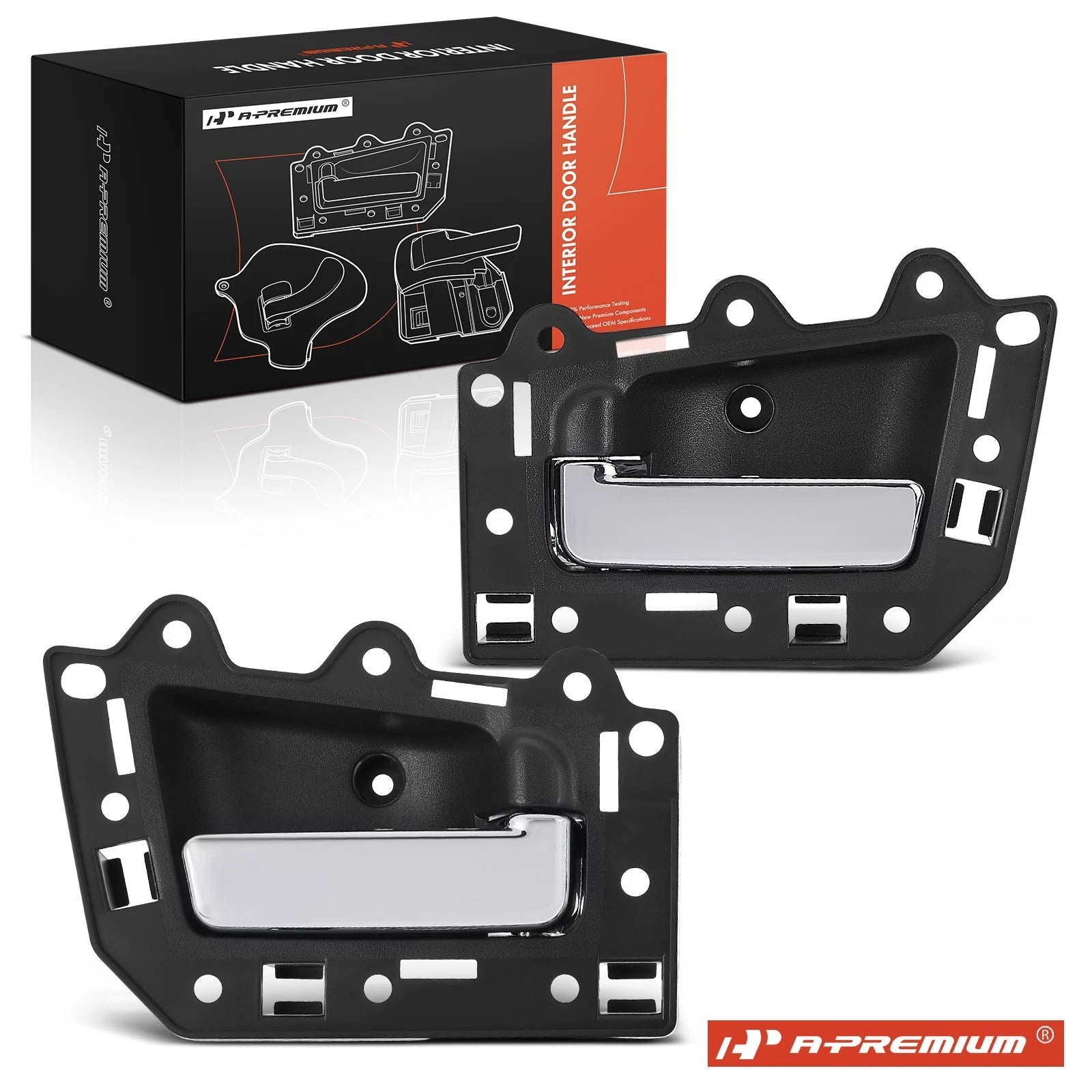 2X Front Plastic Interior Door Handle for Jeep Grand Cherokee (2005–2011)