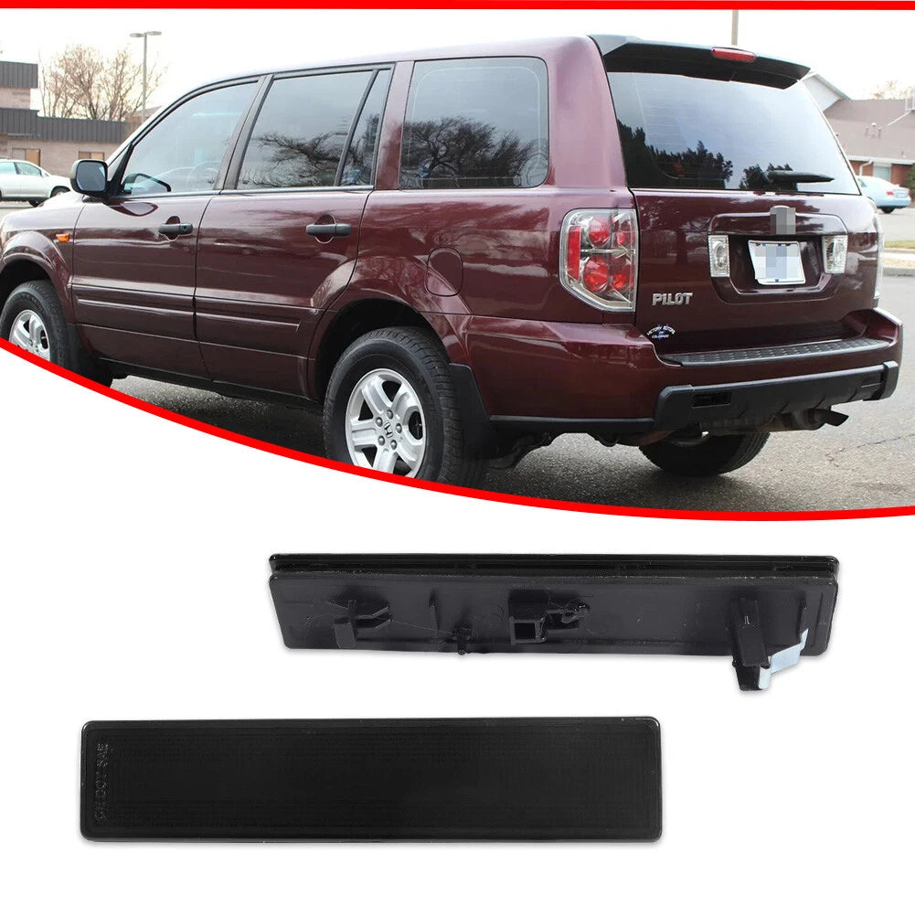 2X Smoked Lens Rear Bumper Reflector Lights for Honda Pilot (2006–2008)