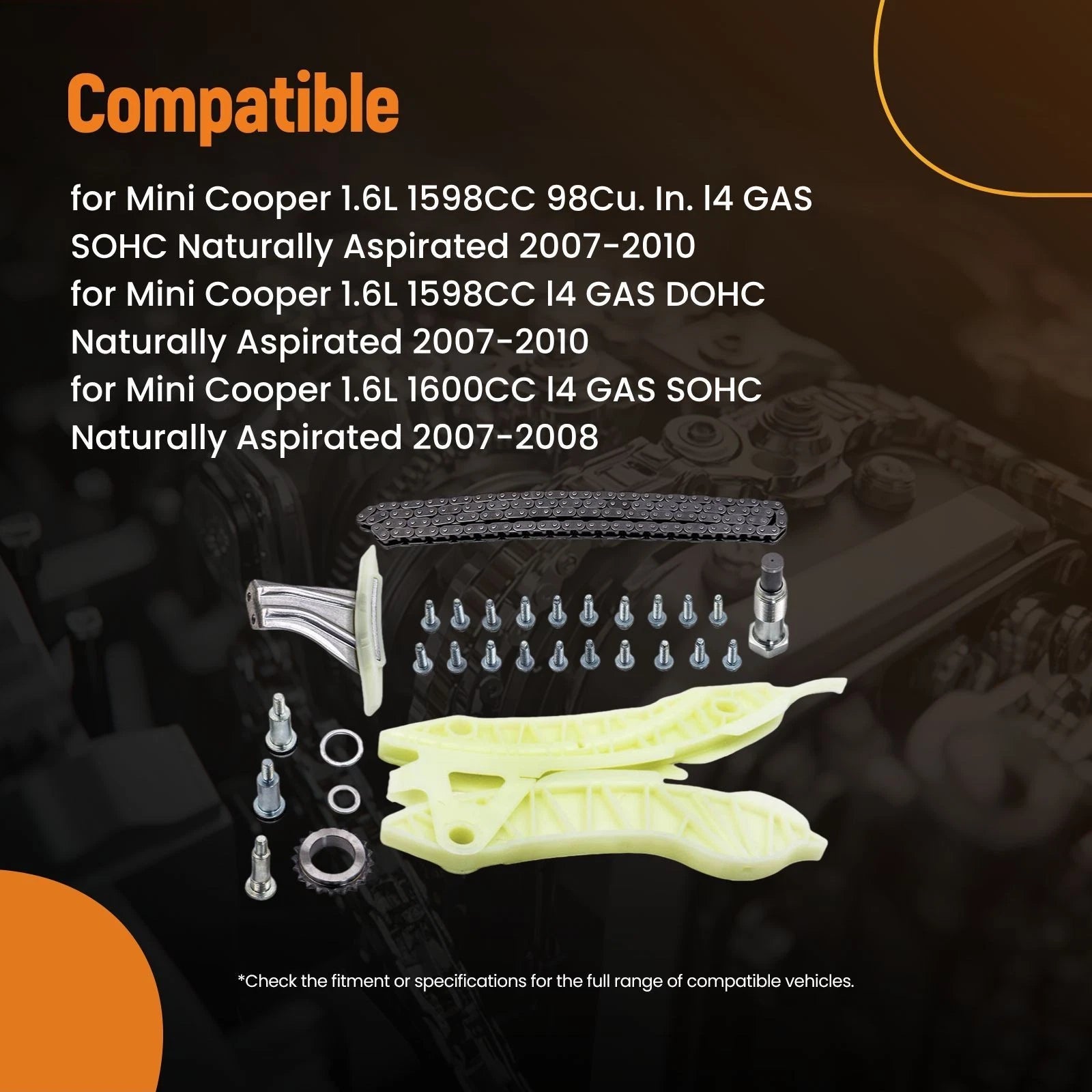 Timing Chain Kit for Mini Cooper 1.6L (2007–2010) N12B16A