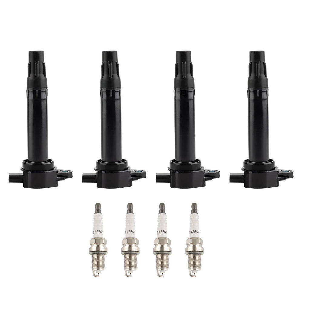 Set of 4 Ignition Coils & Spark Plugs for Jeep Compass Patriot (2007–2017)