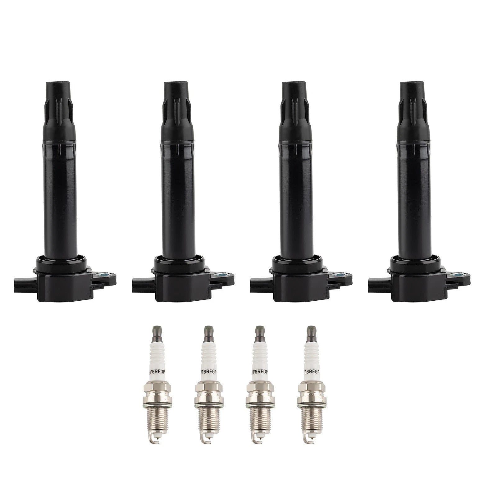 Set of 4 Ignition Coils & Spark Plugs for Jeep Compass Patriot (2007–2017)
