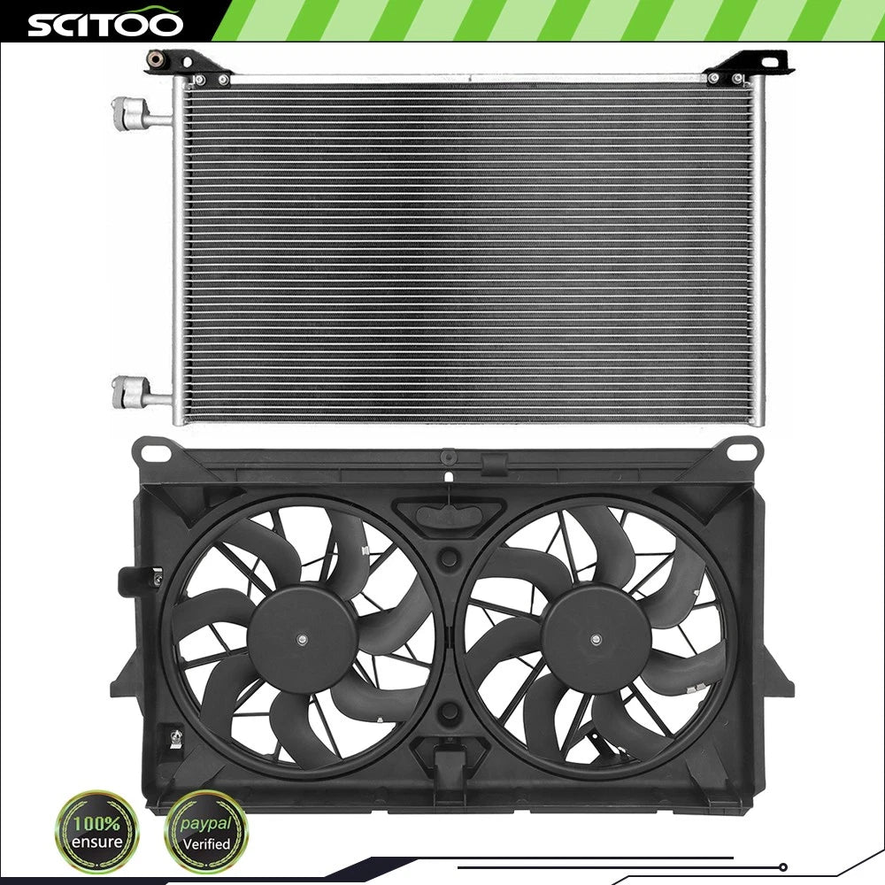 AC Condenser and Cooling Fan Kit for Chevrolet Suburban 2500 (2007–2013)