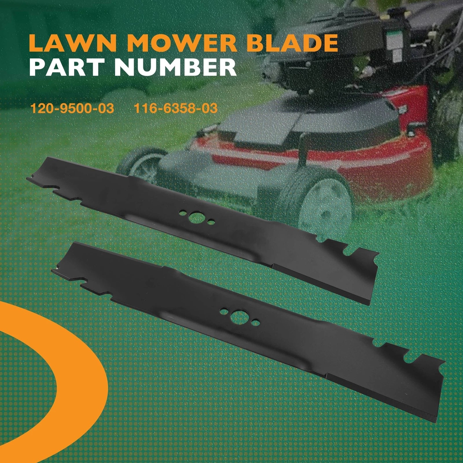 Set of 4 Mulching Blades for Toro Exmark ECKA30 (120-9500-03, 22205TE, 20120)