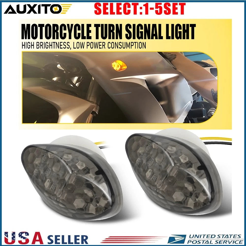 2X DRL LED Turn Signal Indicator Blinker Lights for Motorcycle (2010–2020)