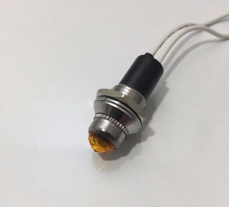 Amber Pilot Dash Indicator Warning Light 12V for Classic Hot Rod (–)