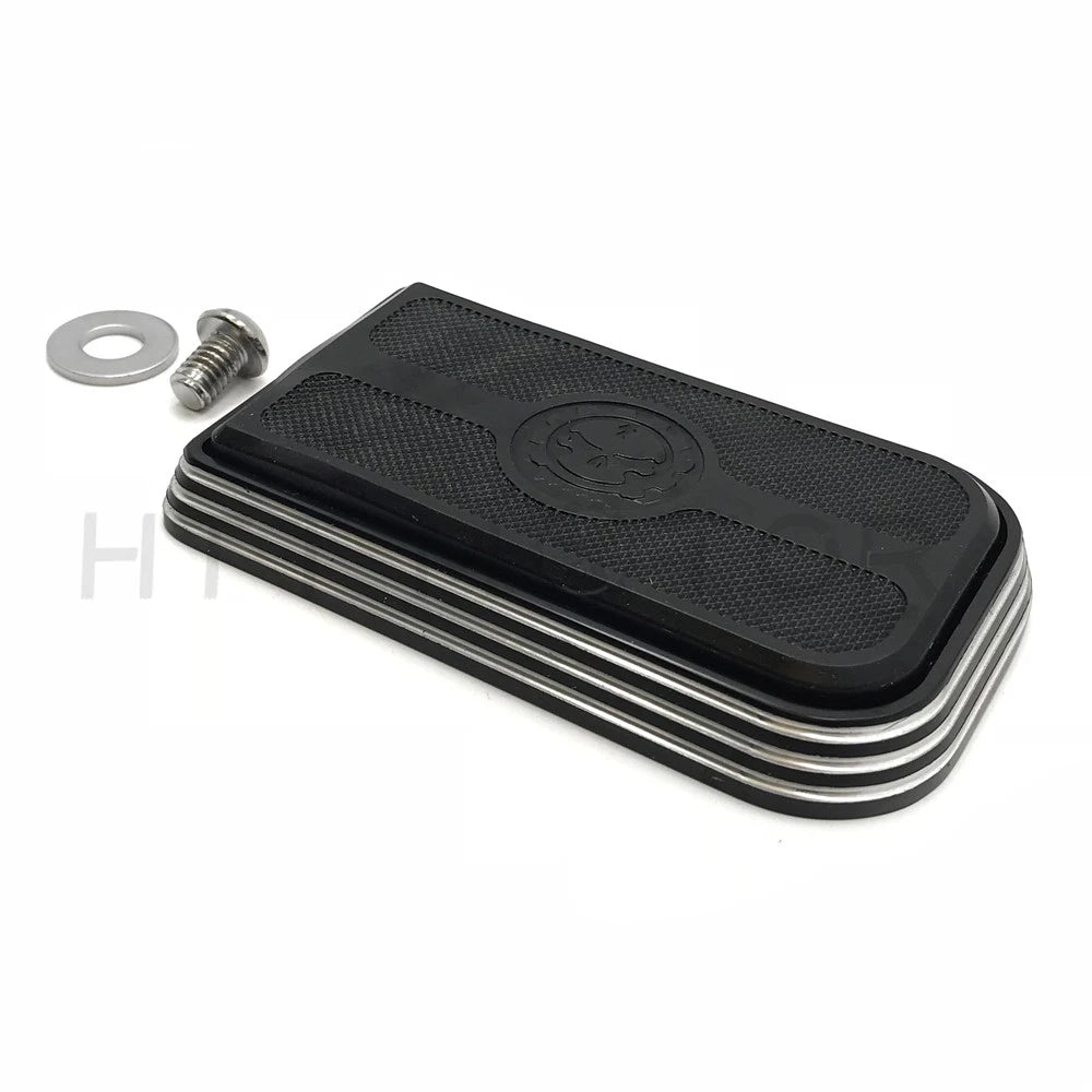 Black Gear Skull Brake Pedal Pad for Harley Street Glide FLHX (2014–2023)