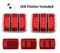 Pair Sequential LED Tail Lights Replacement for 1965-1966 Mustang