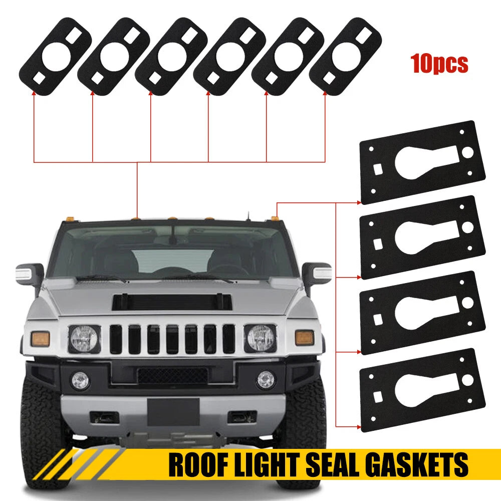 Set of 10 Roof Cab Light Running Lamp Seals for Hummer H2 (2003–2009)
