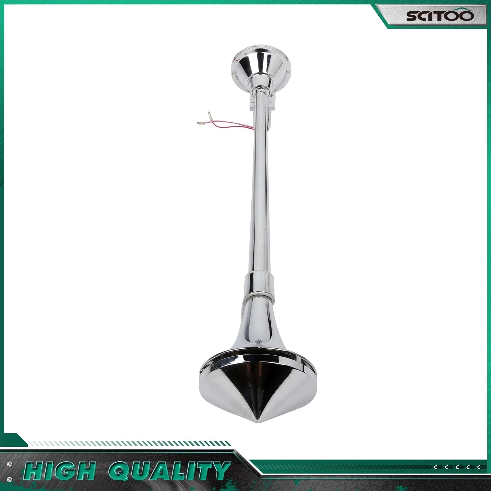 Chrome Train Air Horn Kit for Semi Boat (27" Long)
