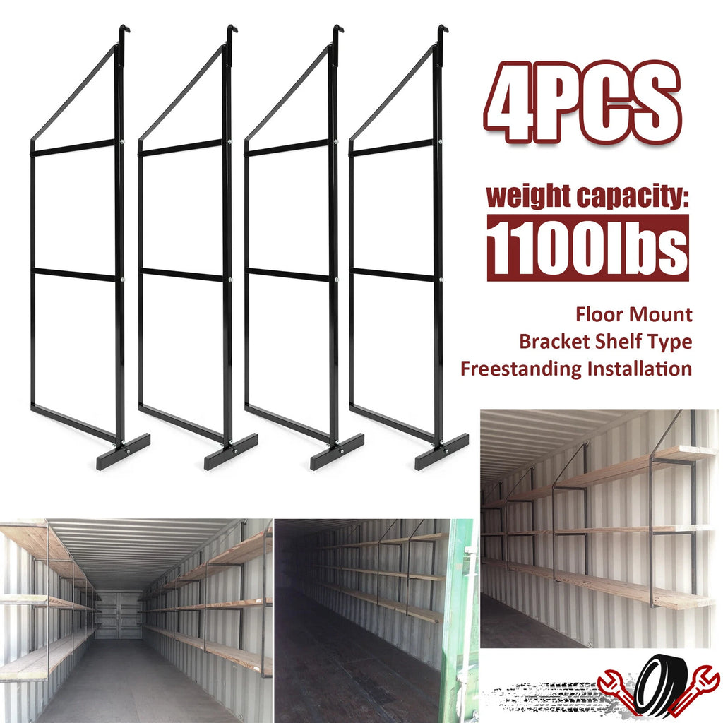 Set of 4 Steel Shelf Brackets for Shipping Container (Universal)
