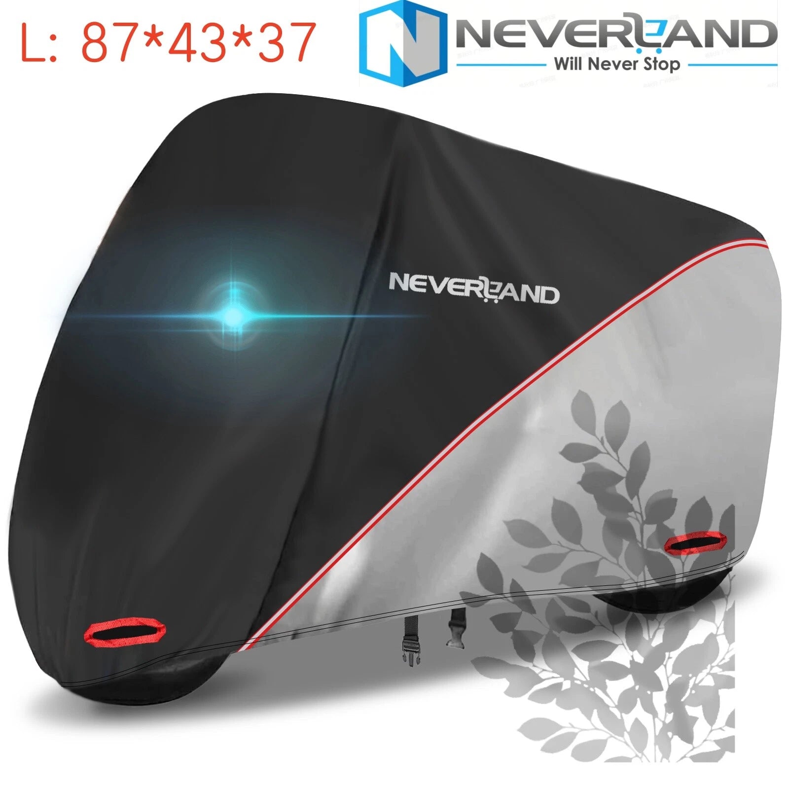 Neverland Motorcycle Cover for L Size Bikes (Rain, Waterproof, UV Protection)