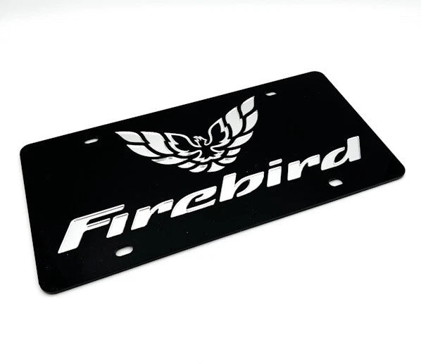 Acrylic Black License Plate Frame Premium for Pontiac Firebird (1969–2002)
