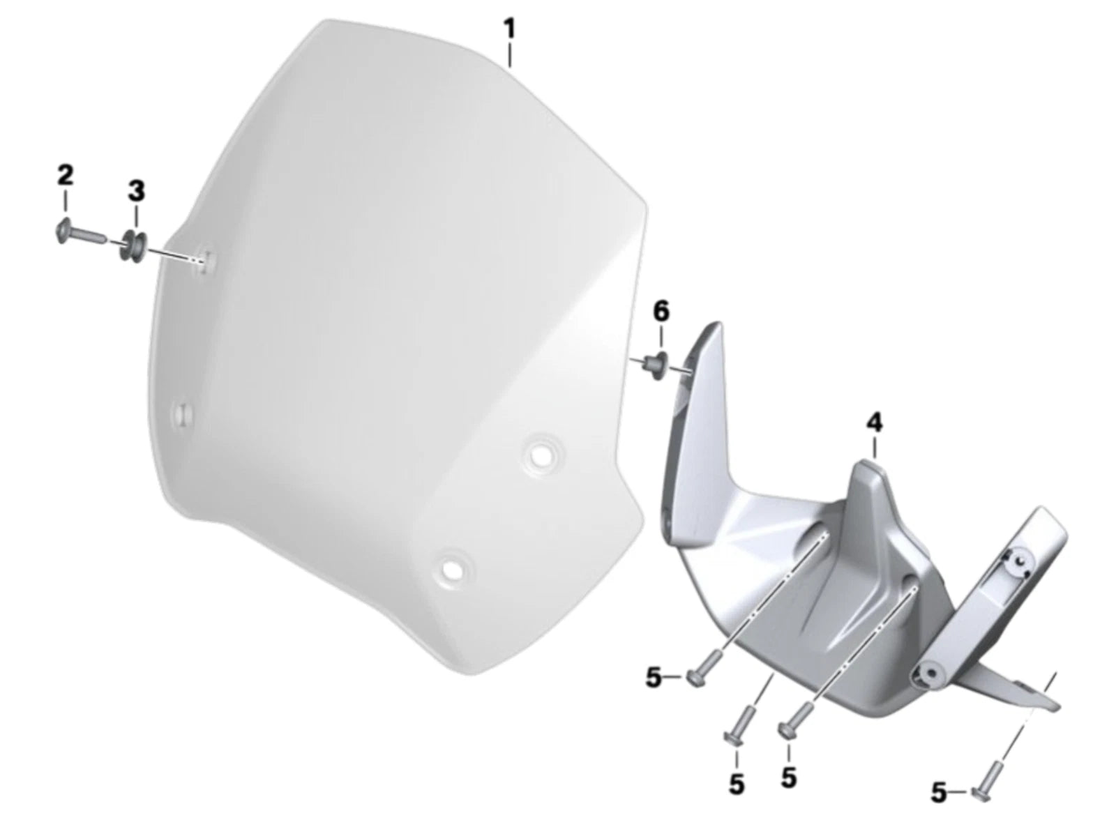 Windshield for BMW R 1200 R (2014–2018) 46638534281