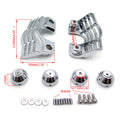1 Pair Chrome Finned Slotted Head Bolt Spark Plug Covers for Harley Touring