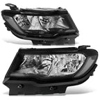 2PC Headlights for Jeep Compass (2017–2021) Black Housing Clear Corner