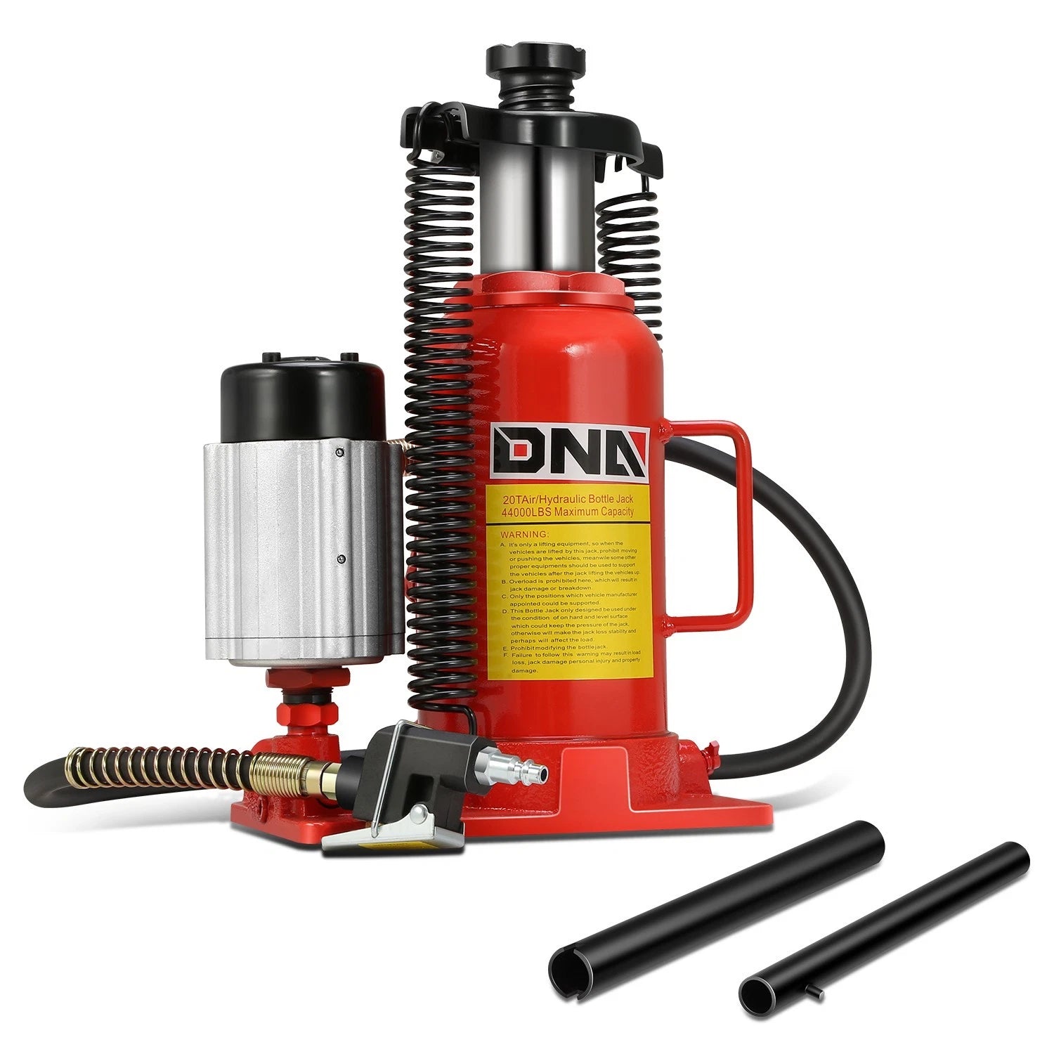 20 Ton Air Hydraulic Lift Bottle Jack for Cars Trucks (10.4-19.8in)