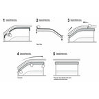Set of 4 Window Visors for Honda Accord Sedan (2008–2012) Glossy Black Acrylic
