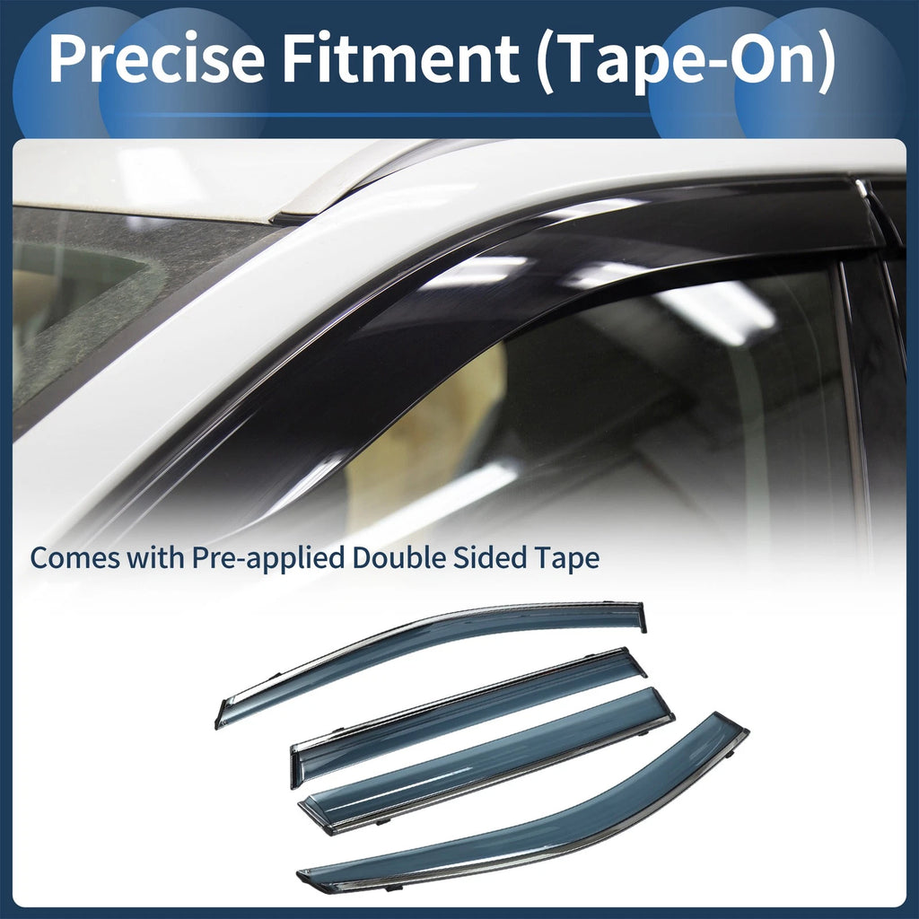 Window Deflectors for Subaru Outback (2010–2014) Side Vent Visors Black
