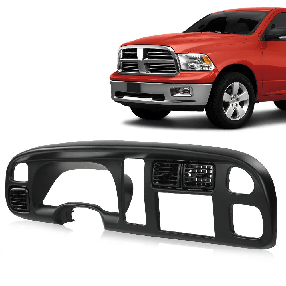 Double Din Dashboard Bezel with Vents for Dodge Ram 1500 2500 3500 (1998–2002)
