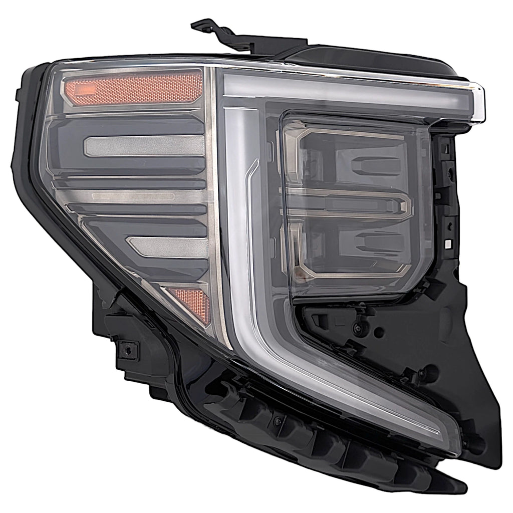 Full LED Headlight for GMC Sierra 1500 AT4/AT4X (2022–2026) BLK/CHR RH