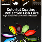 Rear Weighted Metal Spoon Spinner Bait for Accurate Casting