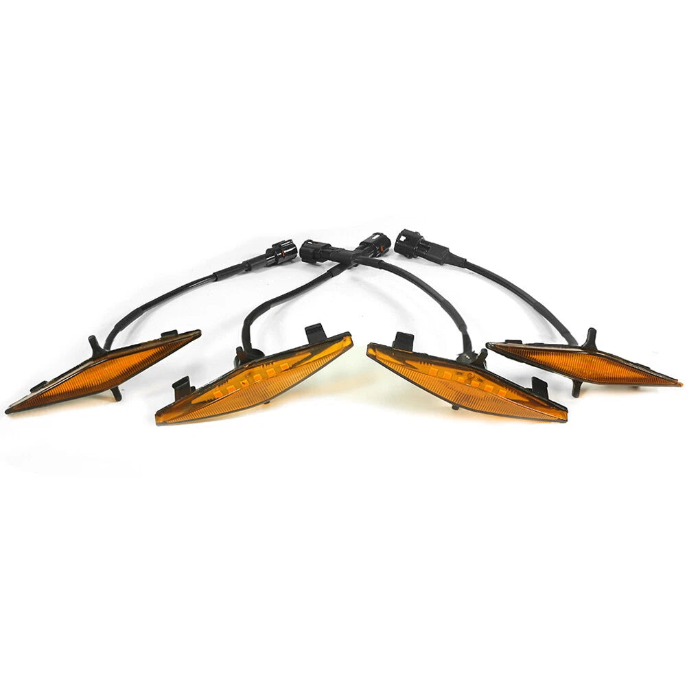 Set of 4 Amber LED Front Grille Lights for Toyota 4Runner (2014–2023)