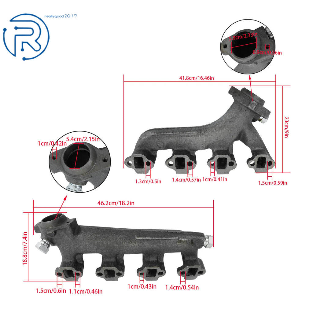 Exhaust Manifold Set for Ford F150 F250 E150 E250 Bronco (1988–1997)