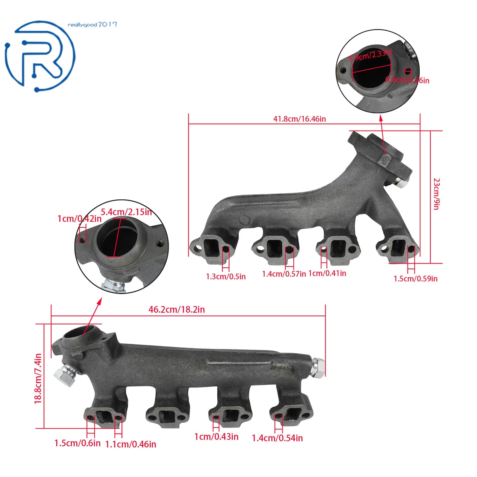 Exhaust Manifold Set for Ford F150 F250 E150 E250 Bronco (1988–1997)