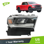 Headlight for Dodge RAM 1500 (2019–2023) Right Passenger Side LED w/DRL