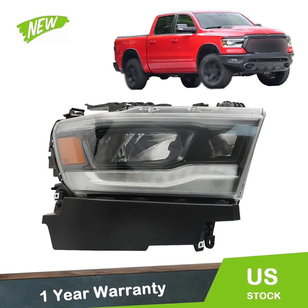 Headlight for Dodge RAM 1500 (2019–2023) Right Passenger Side LED w/DRL