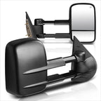 Power Heated Black Side Towing Mirrors for Chevy Silverado/GMC Sierra (2007–2014)