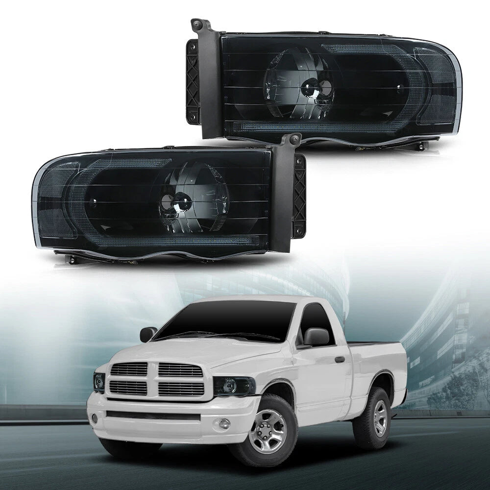 LED Tube DRL Headlights for Dodge Ram 1500 2500 3500 (2002–2005)