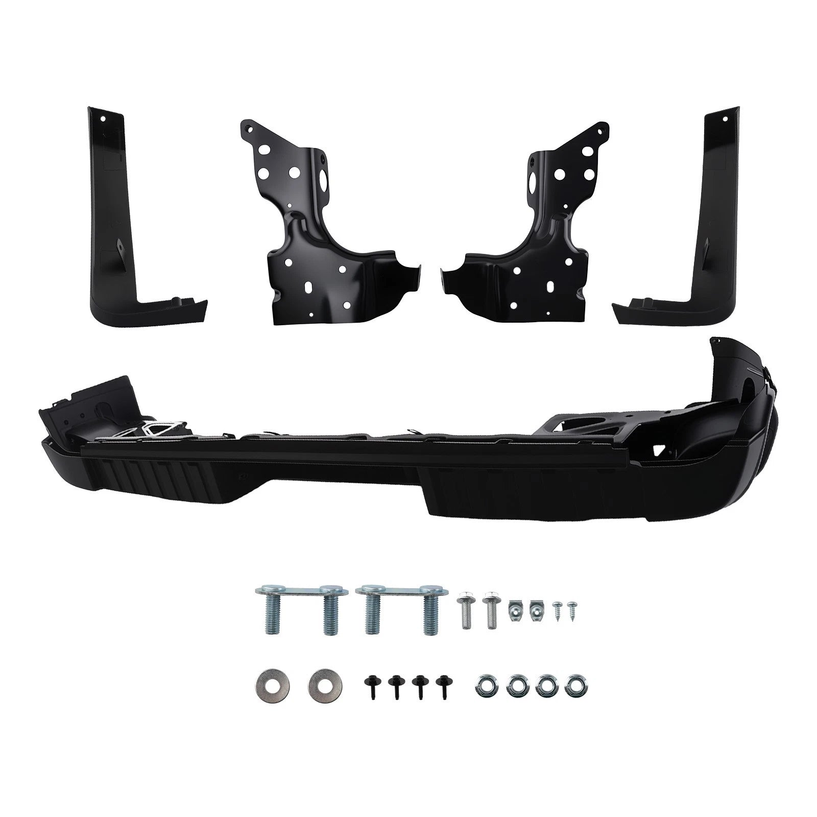 Rear Bumper Assembly for Chevrolet Silverado/GMC Sierra 1500 (2014–2018) Black
