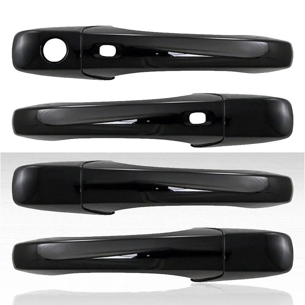 Set of 4 Door Handle Covers for 2011-2014 Chrysler 200 - Gloss Black w/Smart Key