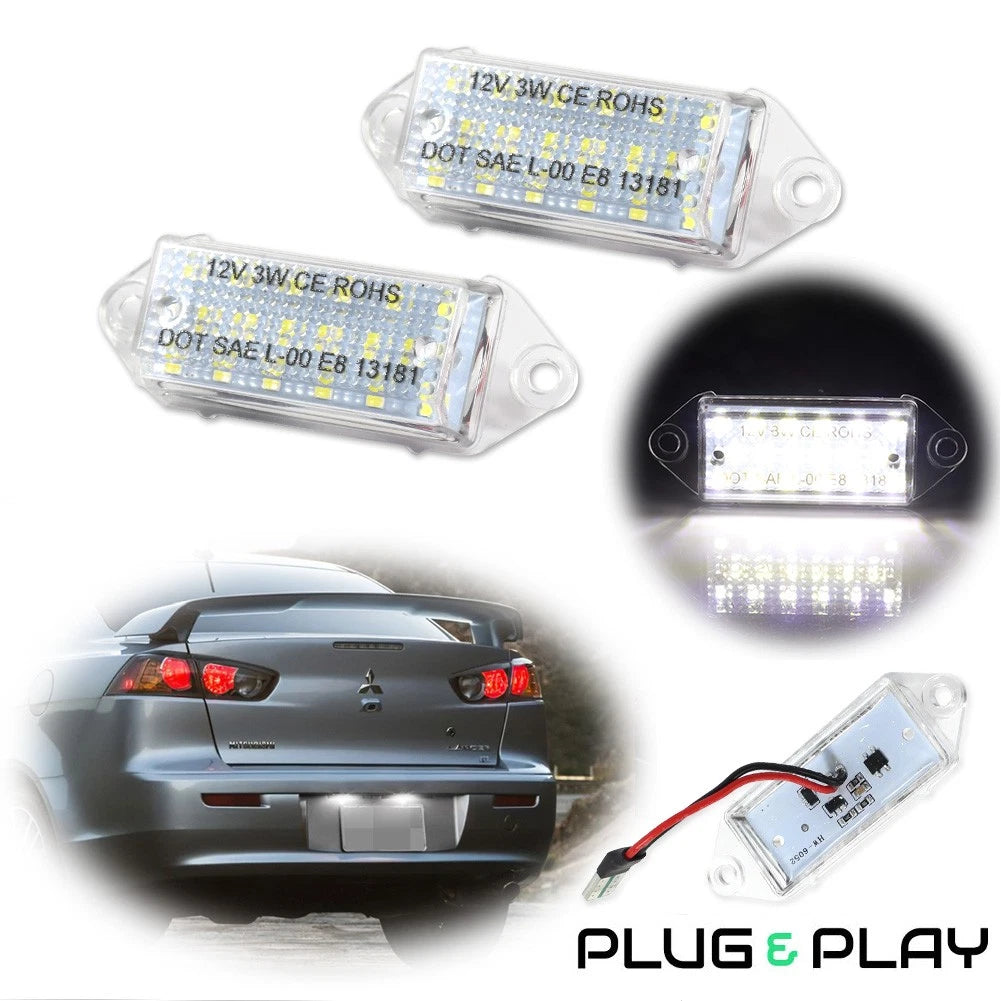 18-SMD LED 6000K License Plate Light for Mitsubishi Lancer Evolution (2003–2017)