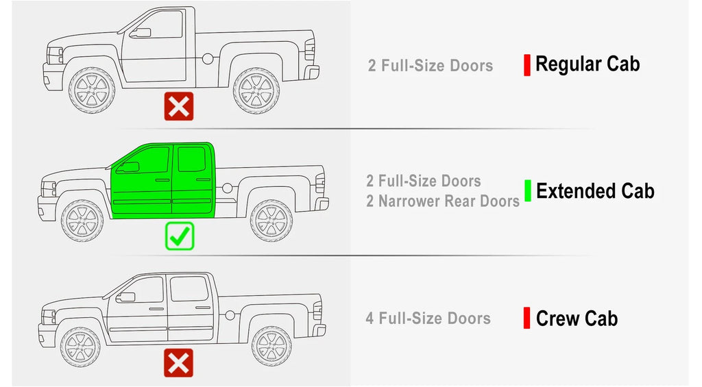 Drop Down Boards for Chevrolet Silverado/Sierra Double Cab (2007-2018)