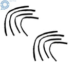 Set of 2 Door Weather Strip Seals for Ford F250 F350 (1999–2016)