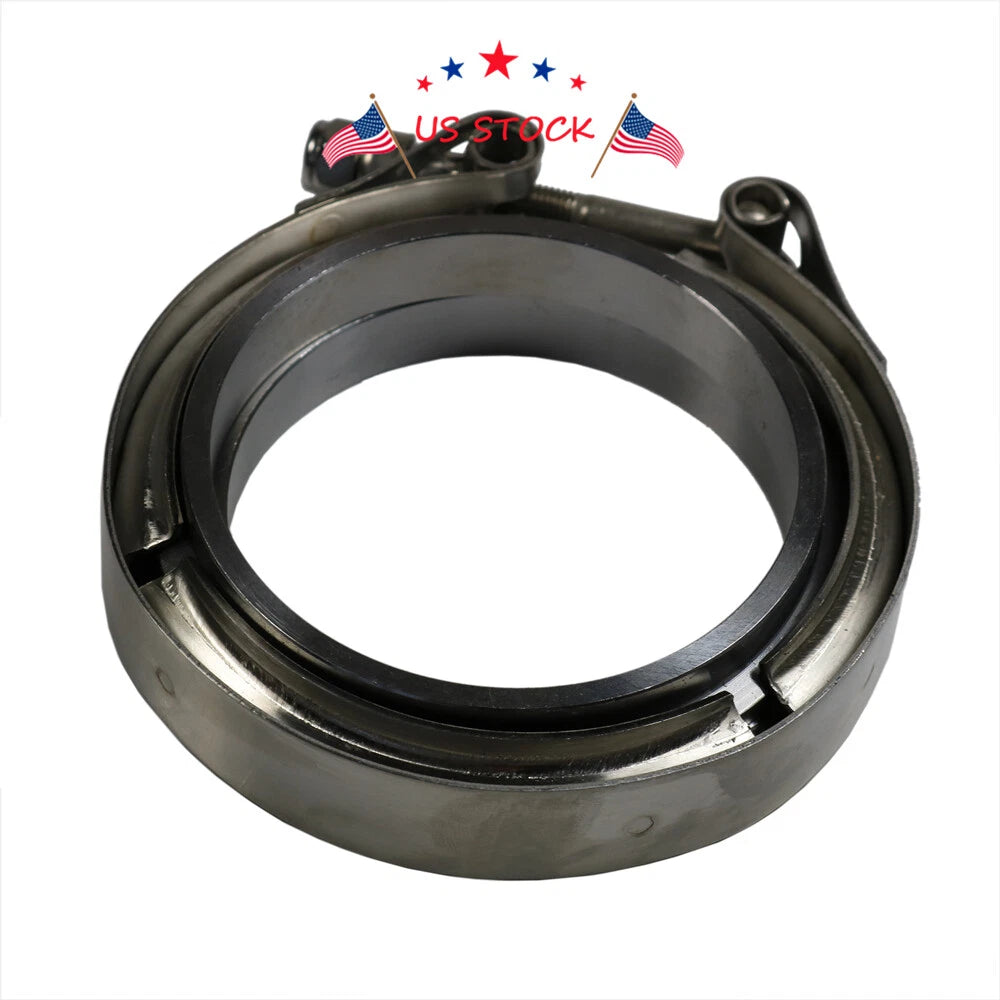 3" V-Band Clamp with 2 Flange Kit for Exhaust Downpipe (Universal)