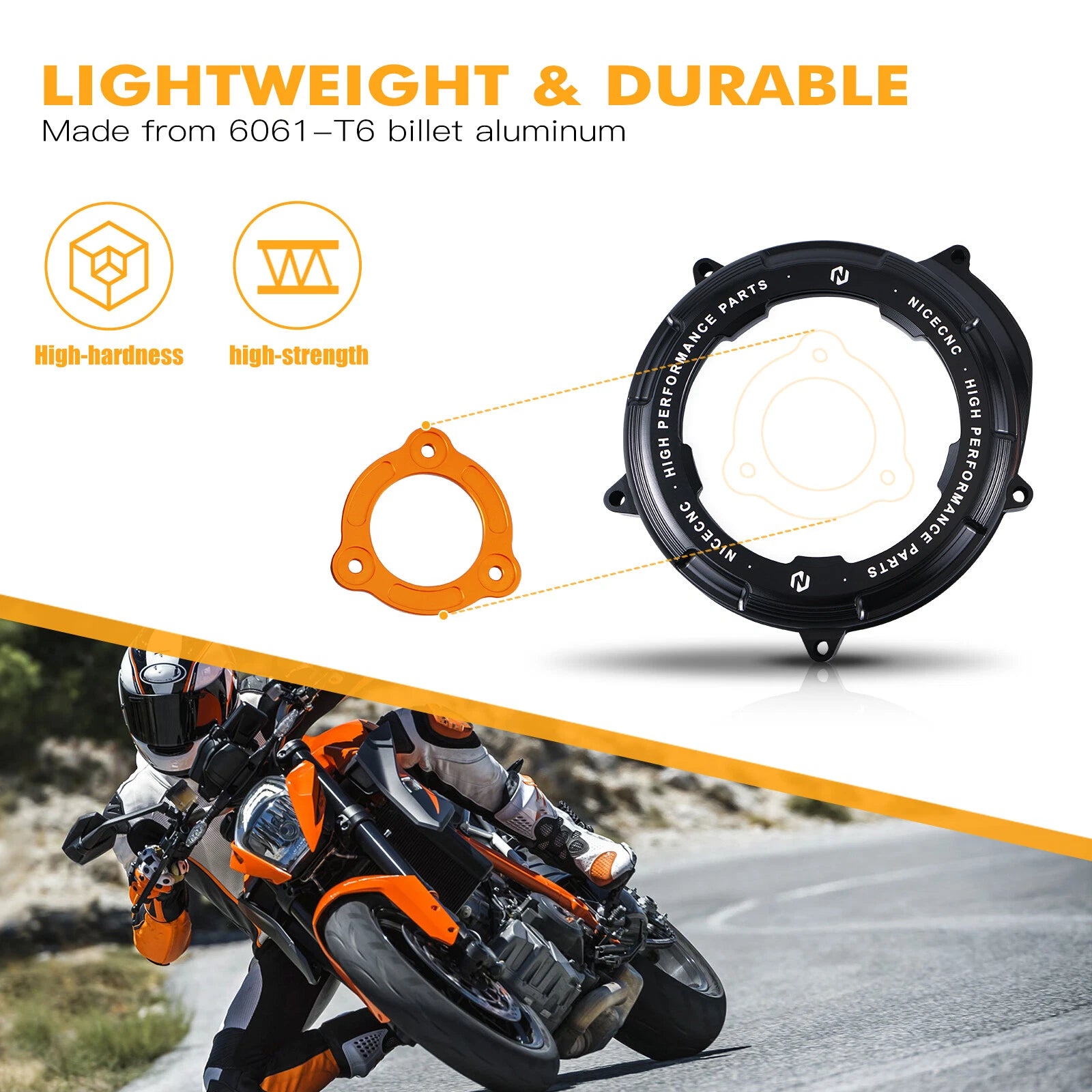 CNC Engine Clutch Cover Protector & Pressure Plate for KTM 1290 Super Duke R/GT (2014)