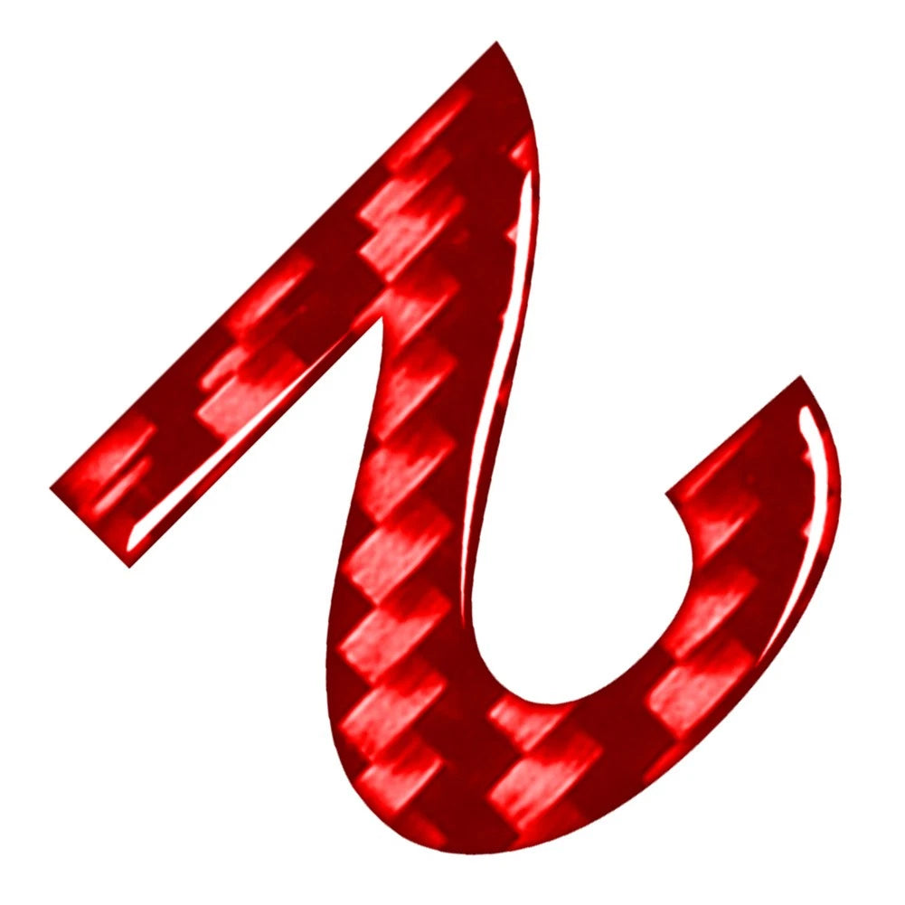 Carbon Red Door Wall Car Window Badge Emblem Decals for
